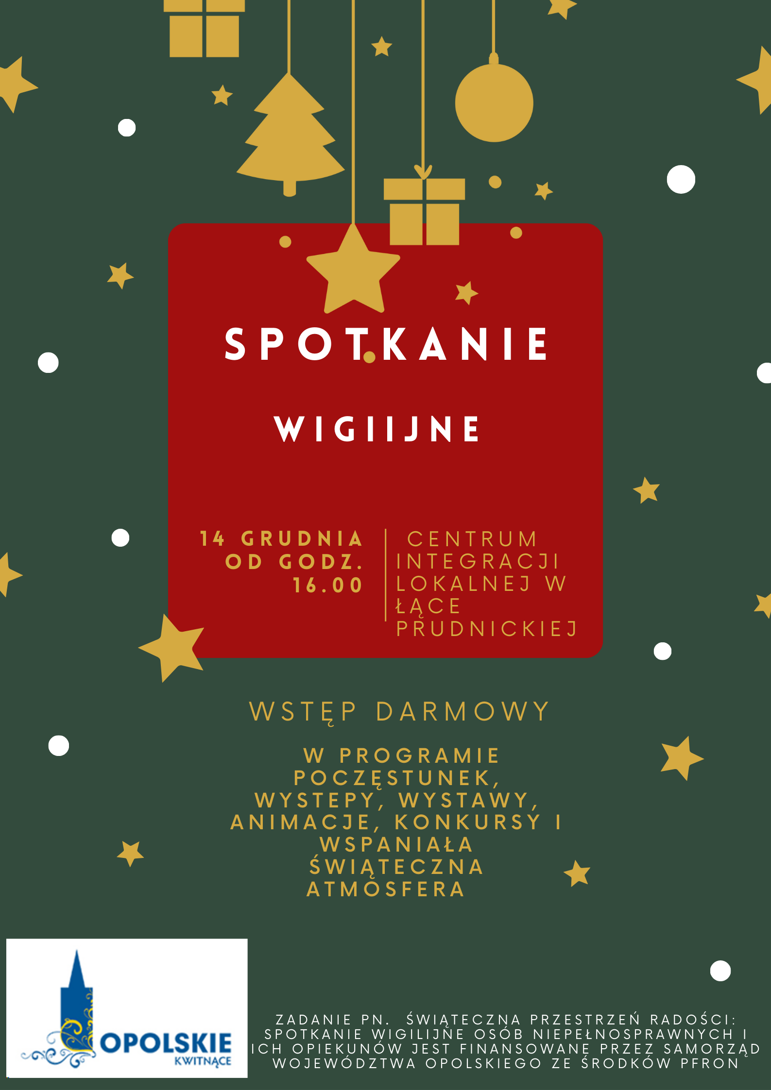 Świąteczna przestrzeń radości: spotkanie wigilijne osób niepełnosprawnych i ich opiekunów